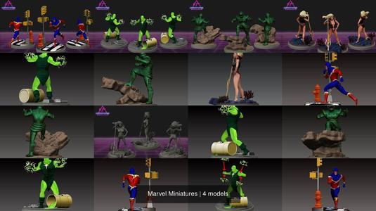 Marvel Miniatures 3D Model Collection