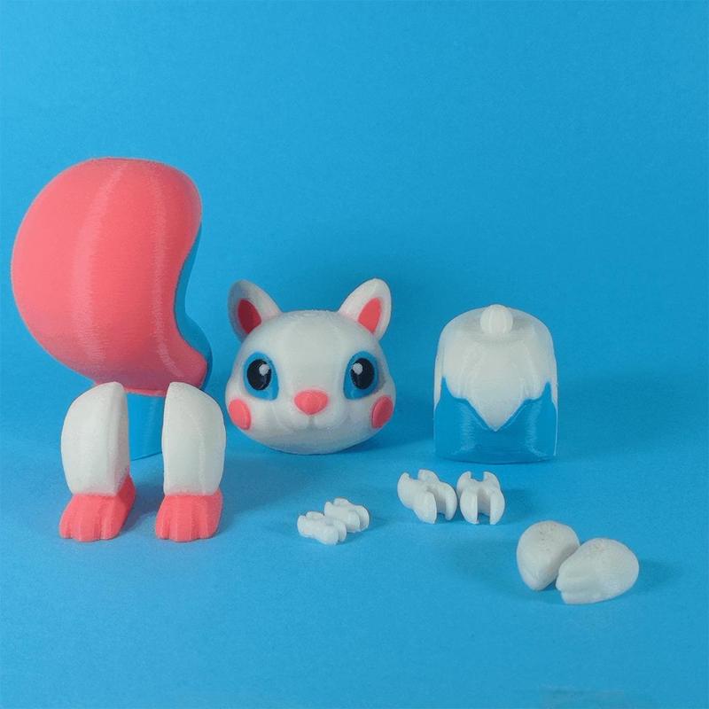 Flexi Cute Baby Squirrel Print In Place No Supports