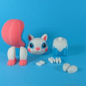 Flexi Cute Baby Squirrel Print In Place No Supports