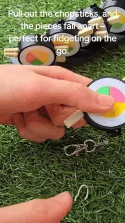 Sushi Roll Keychain mini Puzzle and Fidget!