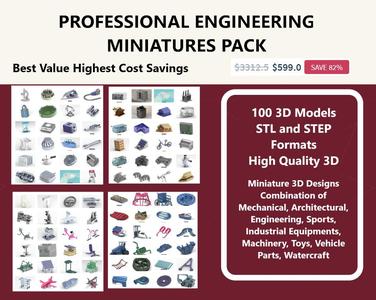 PROFESSIONAL ENGINEERING MINIATURES PACK 3D Model Collection