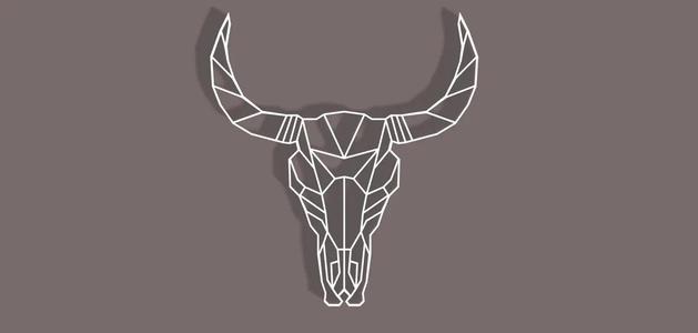 Geometric Bull Skull