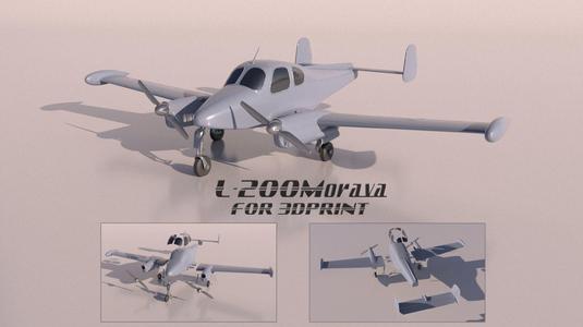 Airplane L-200 Morava for 3Dprint