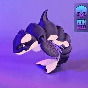 KILLER WHALE ( ORCA – FLEXI – ARTICULATED FIGURE, PRINT-IN-PLACE, CUTE)