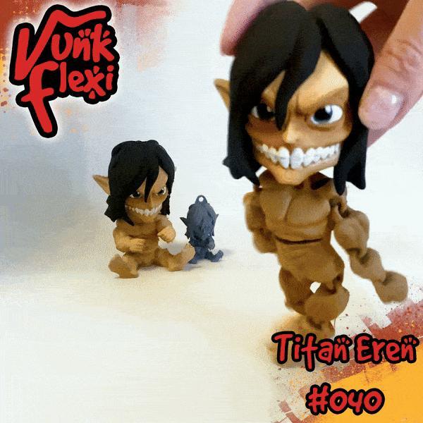 Attack On Titan Eren Flexi Print-In-Place + figure & keychain