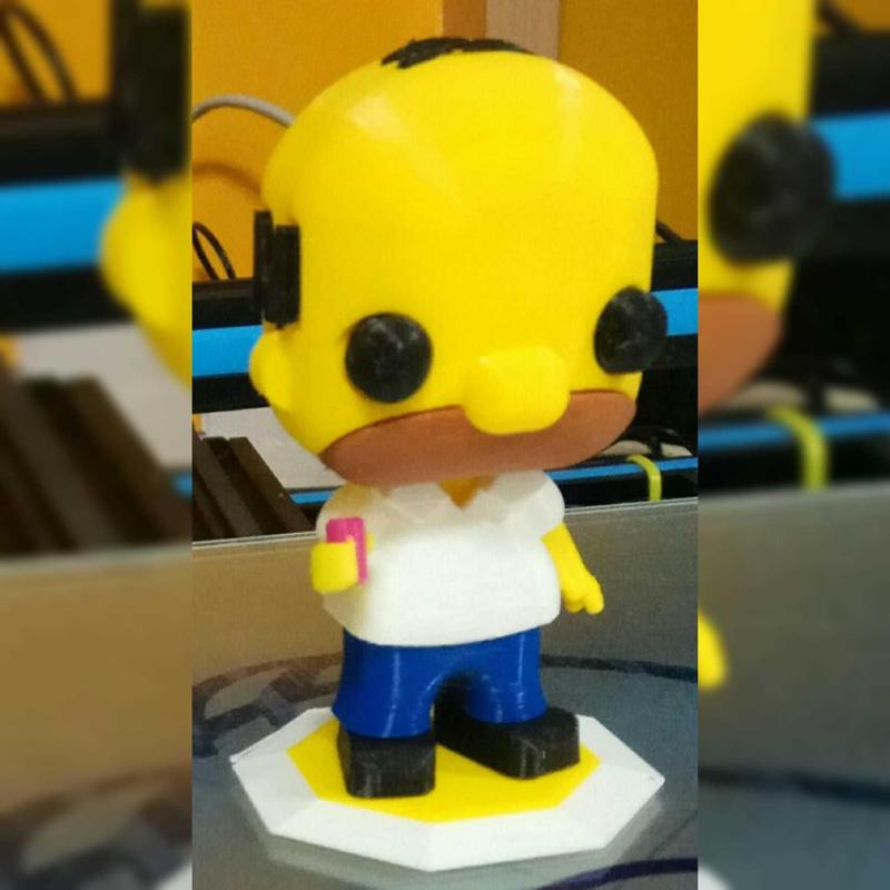 Homer simpson funko pop. Multi color print with one extruder
