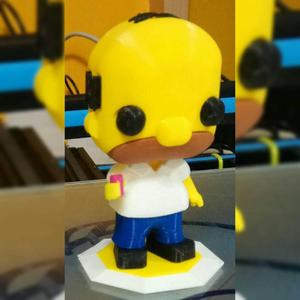 Homer simpson funko pop. Multi color print with one extruder