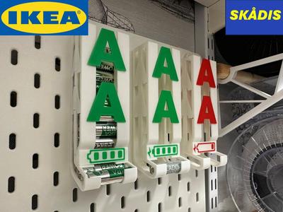 AA battery dispenser, IKEA Skådis