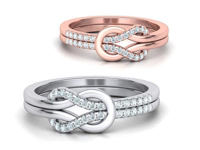 The Knot Loop ring Pave setting 3dmodel