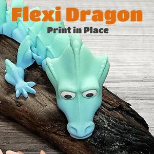Cute Flexi/Articulated Dragon – Cute flexible dragon – Print in Place – No Supports