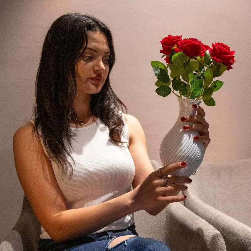 Modern Vase, 3D Printer Printable Vase, Dried Flower Vase, Classic Vase, Vase, Magnificent Looking Vase, Trapezoid Vase, Interesting Vase, Aesthetic Vase, Home Accessories, Modern Lamp, Gift, Shelf Accessories (9)
