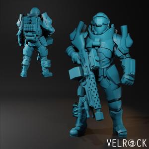 Tempest Guardsman Heavy Gunner 1 (Male) (PRESUPPORTED)