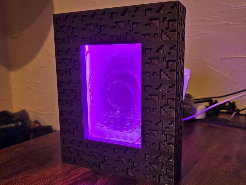 Minecraft Nether Portal Desk Light