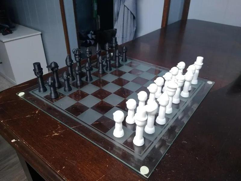 Low Poly Duck Chess Set