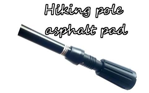 Hiking pole asphalt pad
