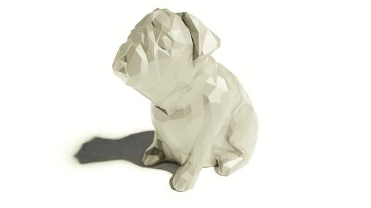 Josef Prusa’s pug Buddy Low Poly