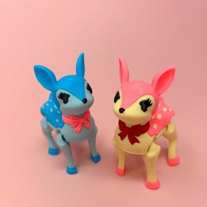 Midcentury Flexi Fawn Deer – Articulated, Print in Place, Fidget Fun