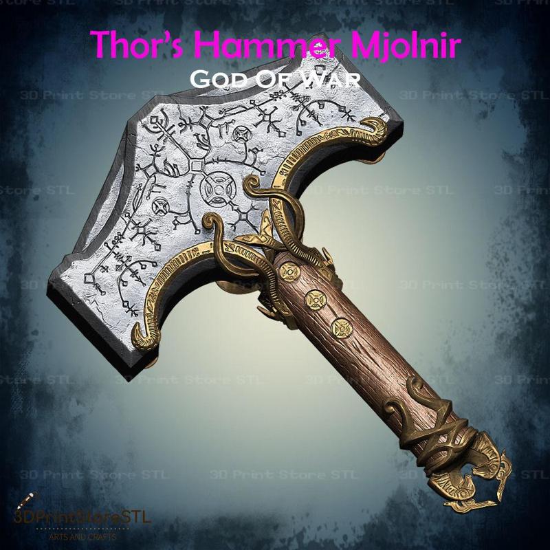 Thors Hammer Mjolnir Cosplay God of War – STL File