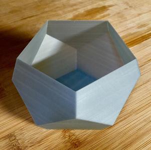 Polygonal 5 face vase for succulent plants