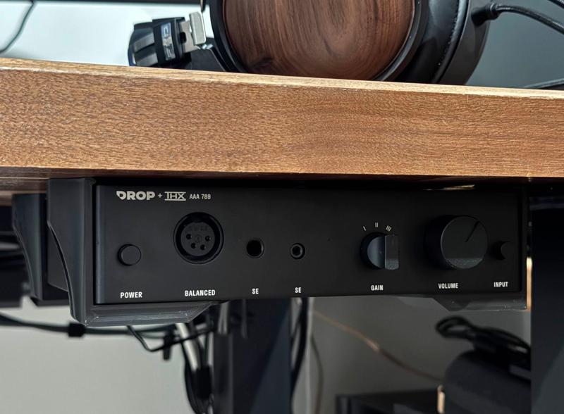 Under desk mount for THX AAA 789 headphone amp