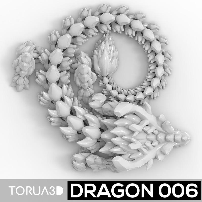 Articulated Dragon 006 – Print in place – STL file