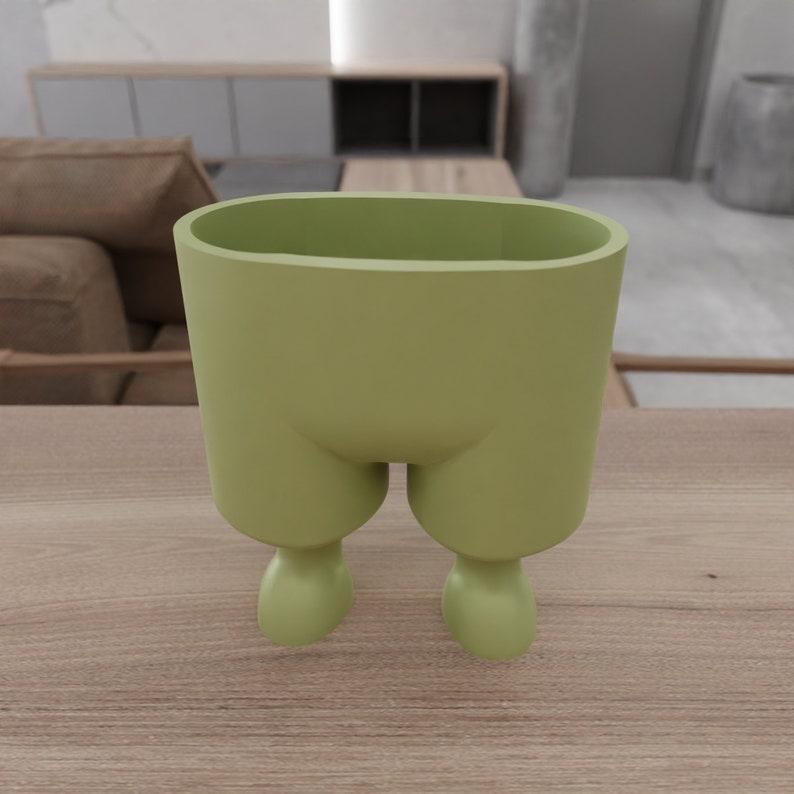 3D Pants Desk Planter as Stl File & 3D Printed Decor, Vases, Vase for Flowers, Gifts for Him, Home Decor, Unique Planter, Desk Planter