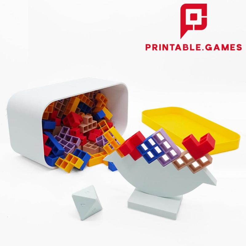 8 SHAPE TETRA BALANCE GAME + DIE