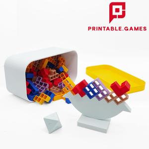8 SHAPE TETRA BALANCE GAME + DIE