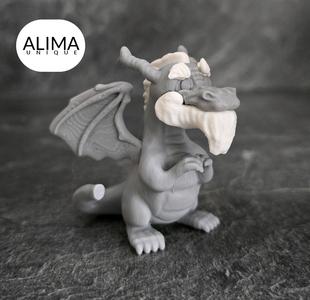 Mini Grandpa dragon + keychain