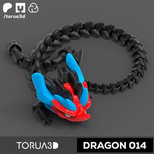 Articulated Dragon 014 – Print in place – No supports – STL