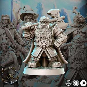 Gimli The Hobbit The Lord of the Rings LOTR 32mm Pre-supported