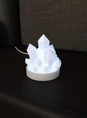 Lamp STL 3D Print File v.12, Digital Download for 3D Printing | Modern and Unique Home Crystal Decor for Desk and Table
