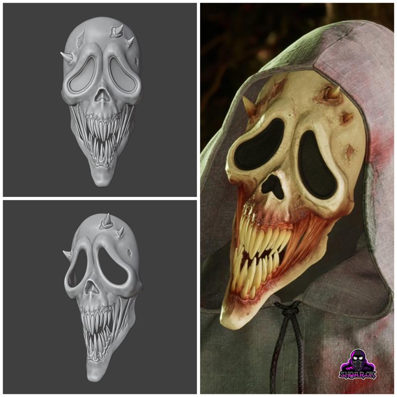 Ghostface mask from MK1  – Baraka Nightmare