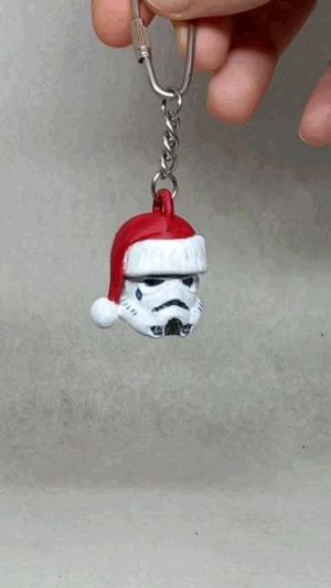 santa stormTrooper keychain