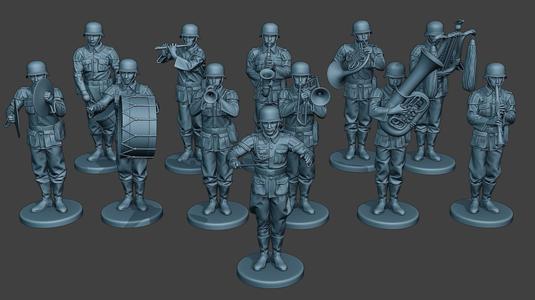 German soldiers Military Band Pack1 ww2 G8 3D Model Collection