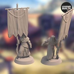 Night s Cult Bannermen Bundle (2 unique miniatures) – 3D printable miniature – STL file