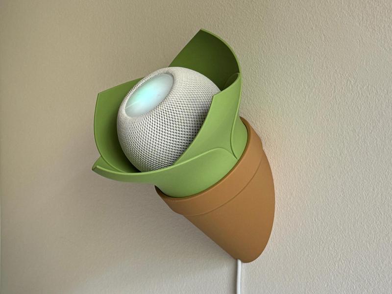Plant Pod, wall mount for Apple Home Pod Mini.