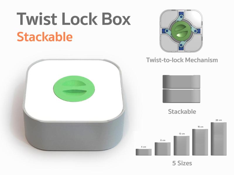 Twist Lock Box (Stackable)