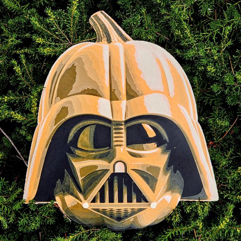 Star Wars (Inspired) “Ana-pumpkin Skywalker” HueForge Darth Vader Helmet