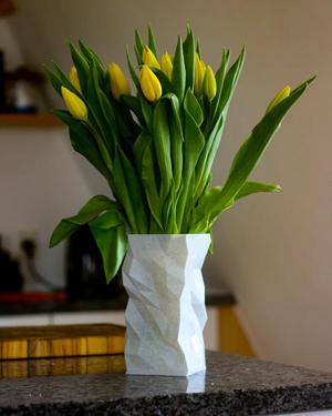 Square rough vase