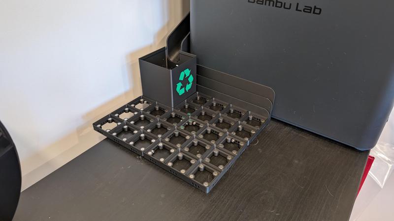 Bambu P1S X1C Poop Chute with Gridfinity Baseplate and “Loo” Bin