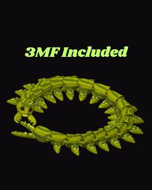 Centipede 2 – Articulated – Print-in-Place – dragon eater