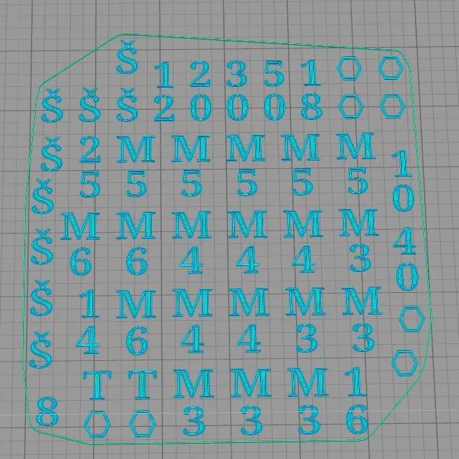 labels for screw boxes
