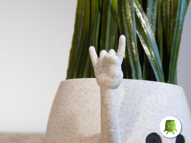 Happy Sitting Pot Horns Hand