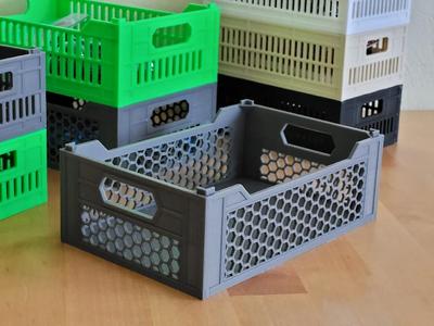 Stackable Crate Plus – Honeycomb Edition
