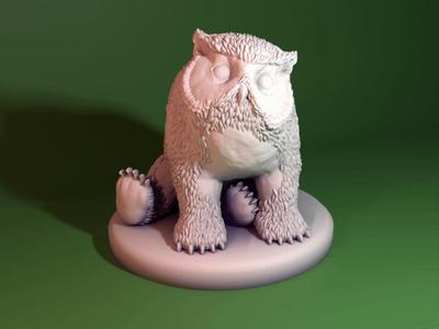 Owlbear Cub DnD Miniature