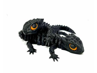 Cute articulated red-eyed crocodile skink!