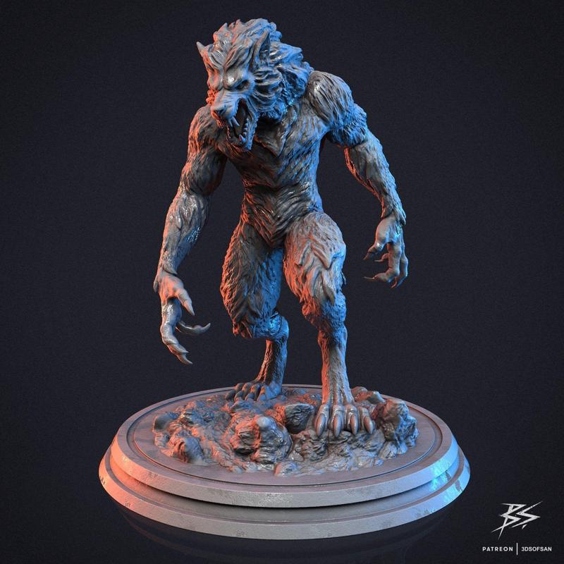 Werewolf statue