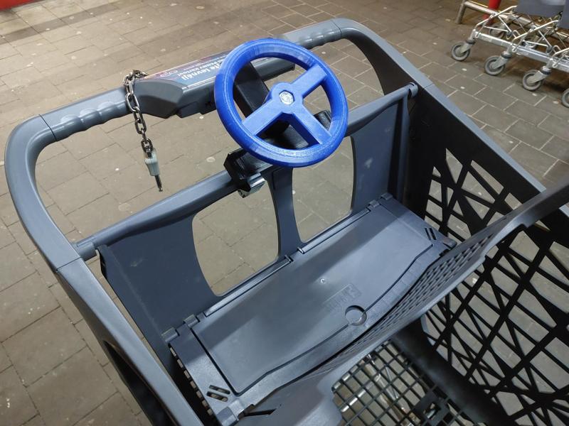 Shopping cart steering wheel for kids