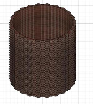 Sin Wave Cylindrical Vase